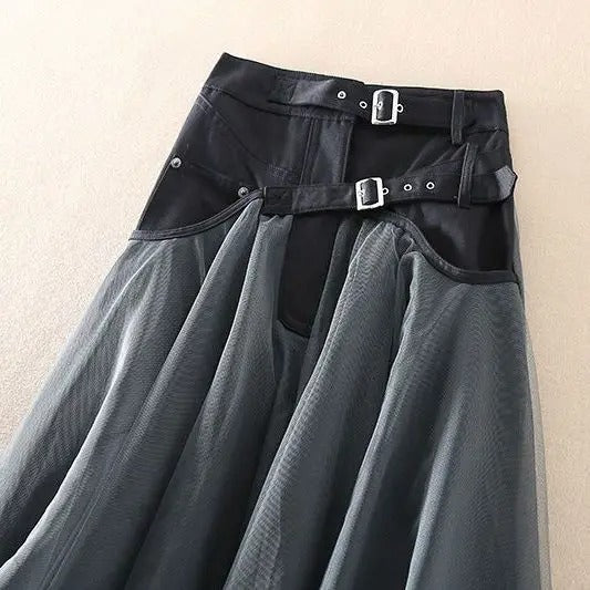 Jupe en maille taille haute pour femmes