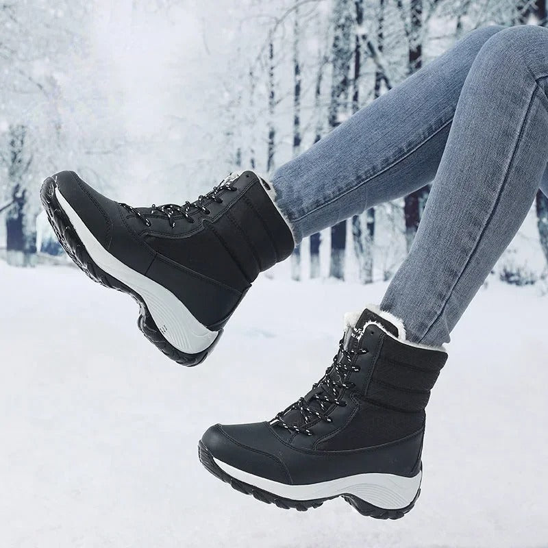 Bottes de neige d'extérieur à plateforme pour femmes