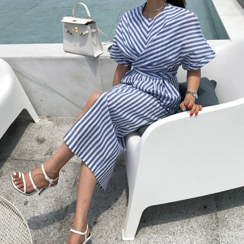 Robe Bandage Rayée