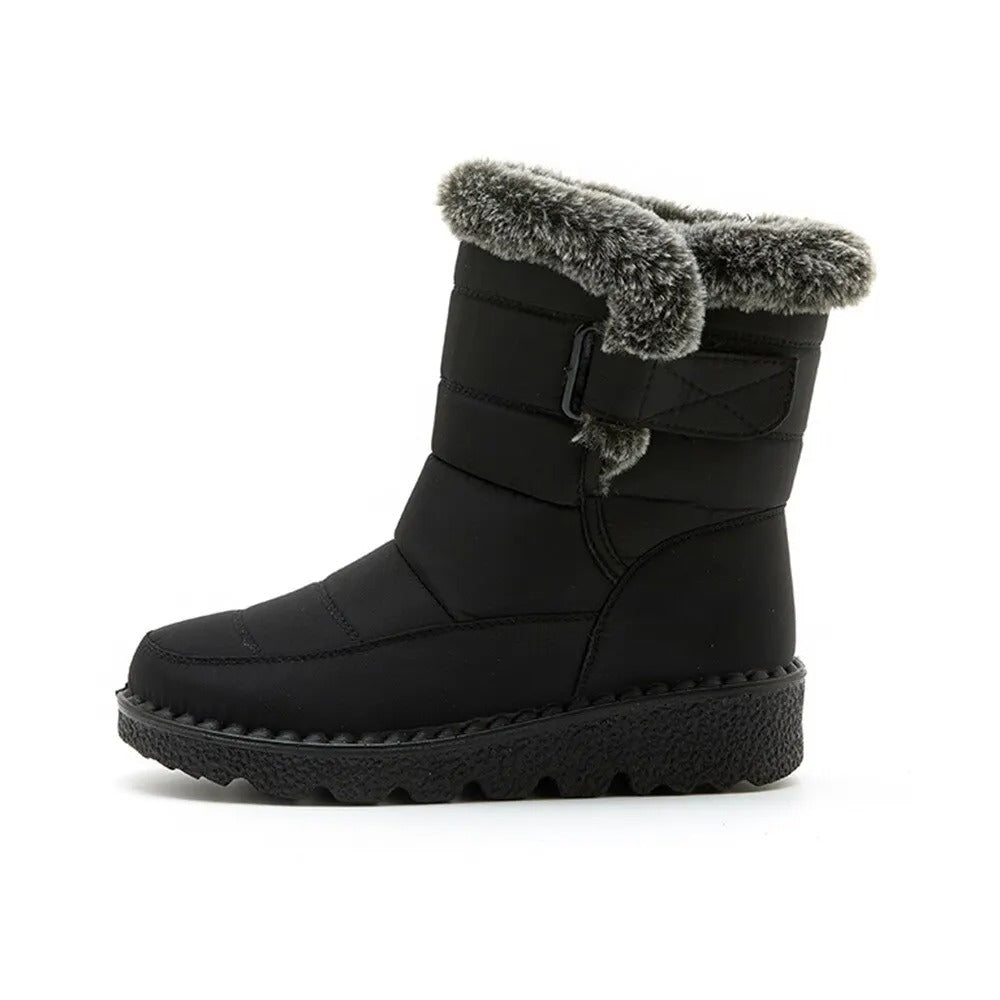 Bottines chaudes en fourrure de coton pour femmes