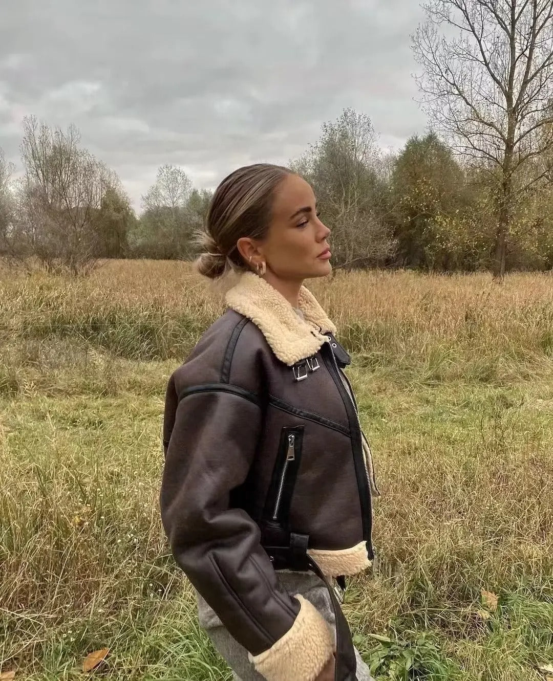 Veste Vintage à ourlet ceinturé pour femmes
