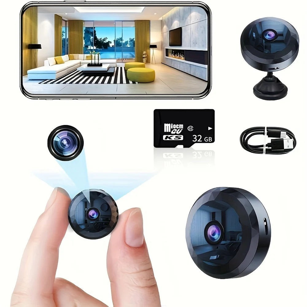 Caméra de sécurité sans fil 1080P HD compacte