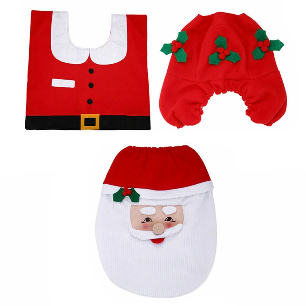 Housse de siège de toilette créative de Noël