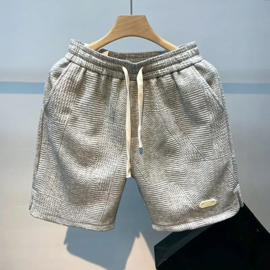 Short de sport à motif de vagues pour hommes