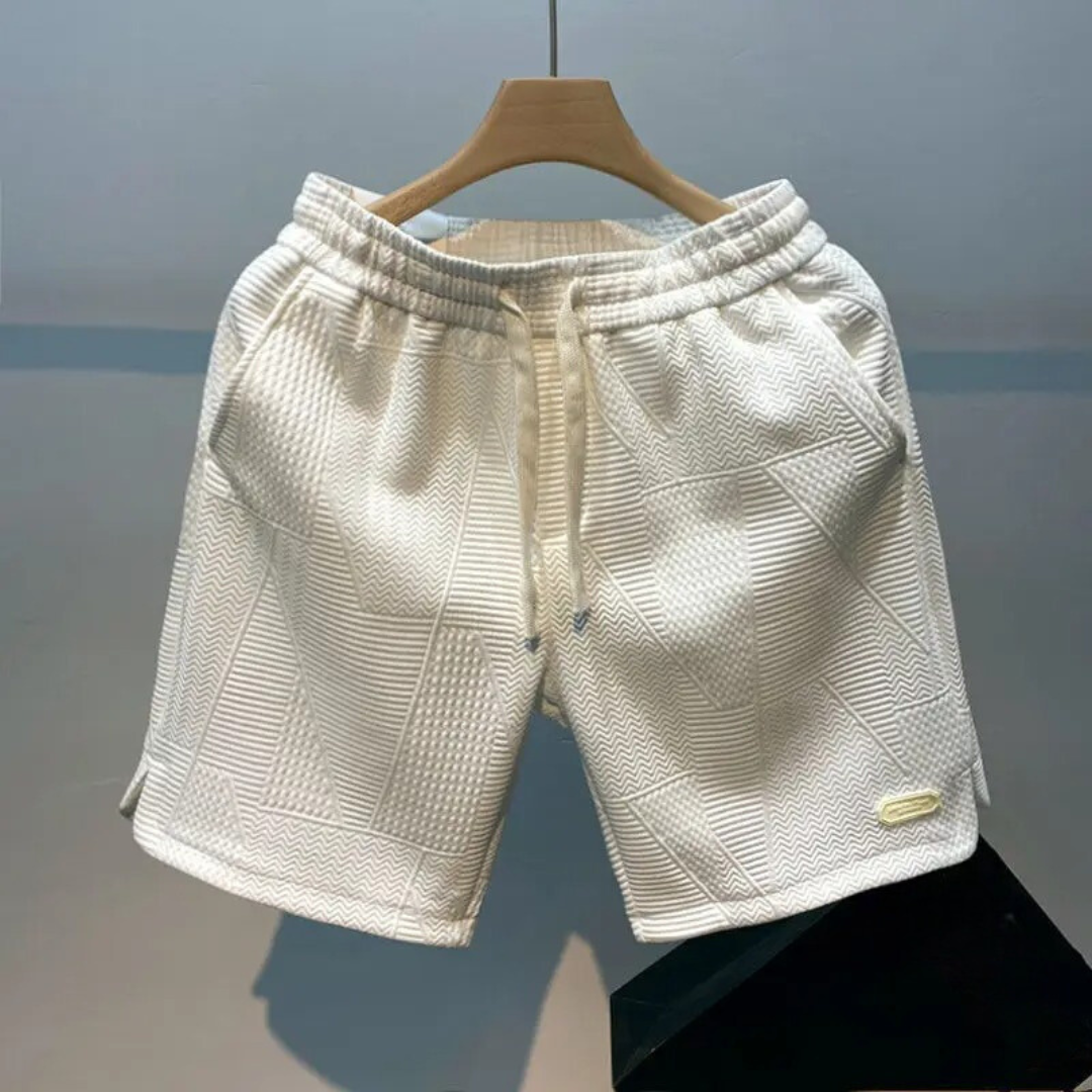 Short de sport à motif de vagues pour hommes