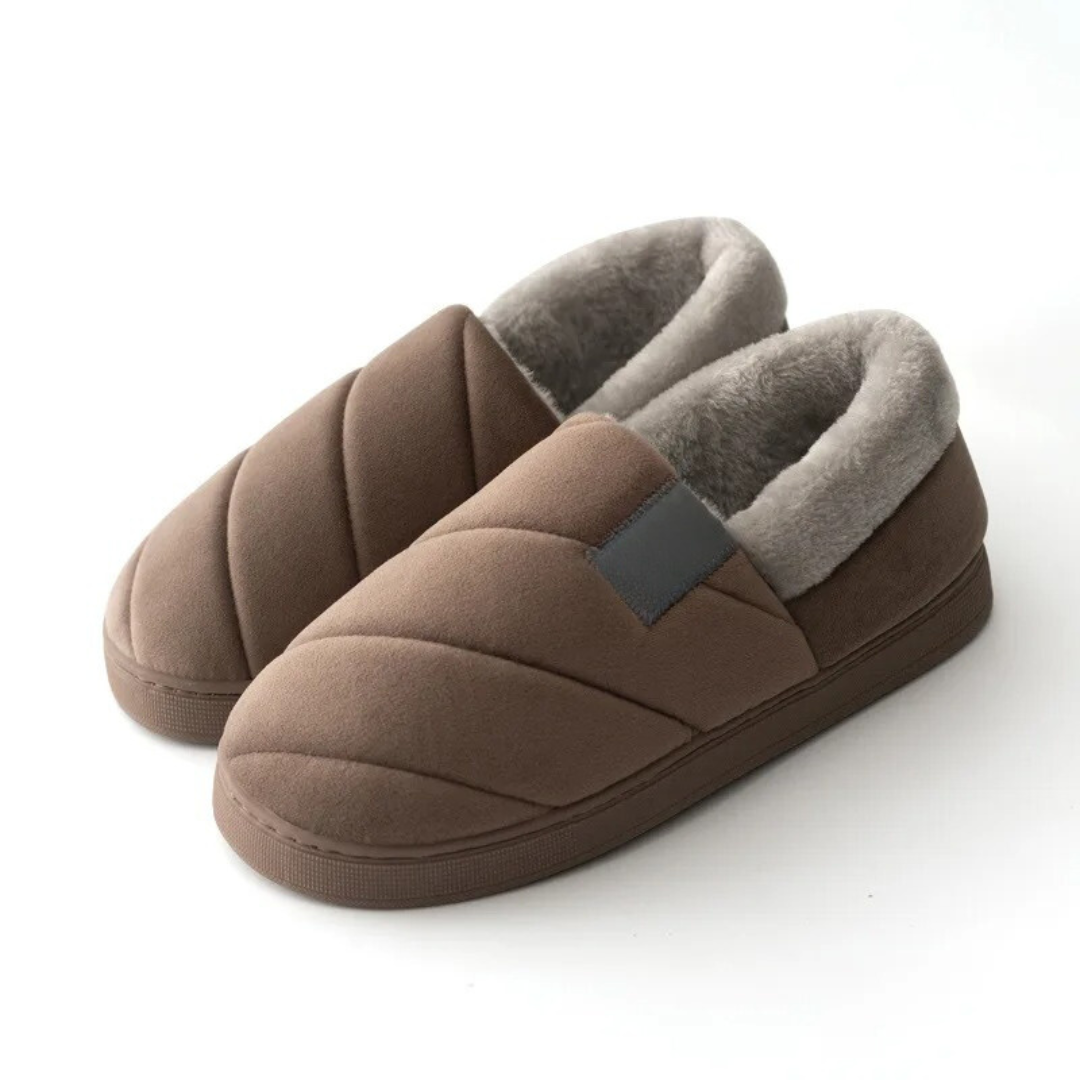Chaussons en fourrure antidérapants pour hommes