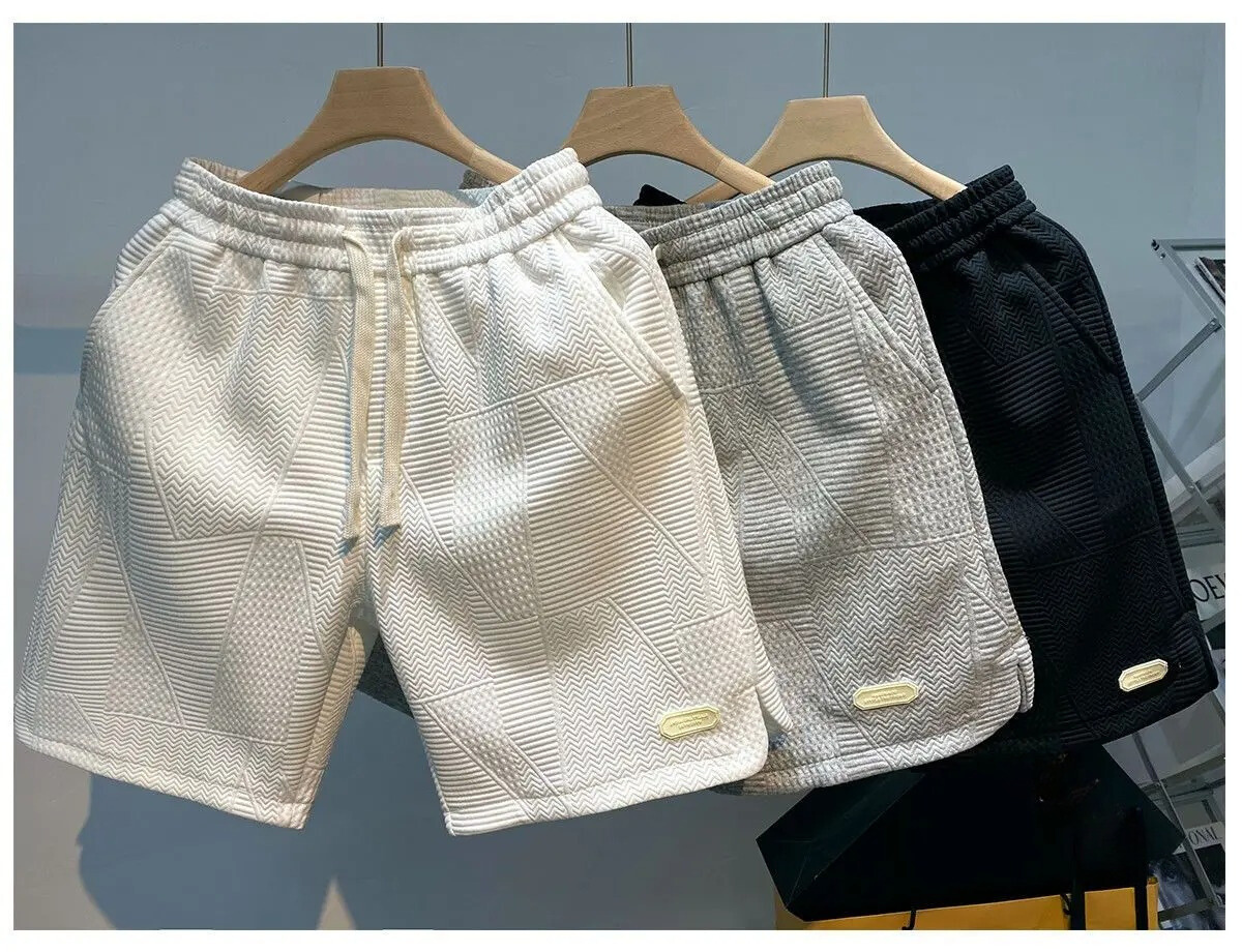 Short de sport à motif de vagues pour hommes