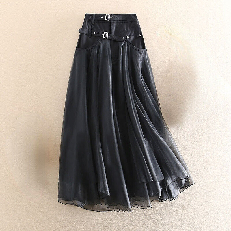 Jupe en maille taille haute pour femmes