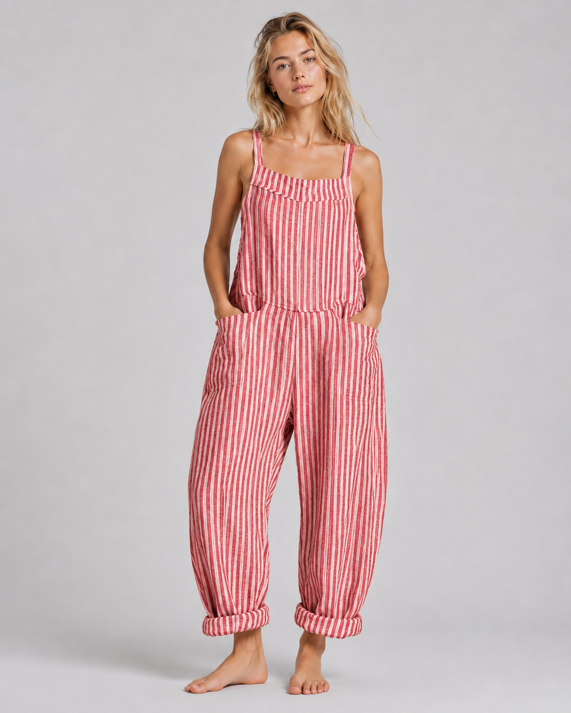Salopette Femme Décontractée en Tissu Luxueux