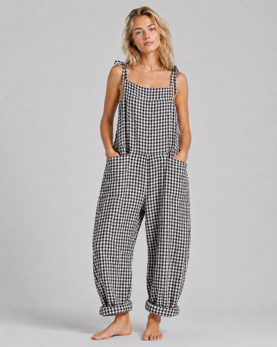 Salopette Femme Décontractée en Tissu Luxueux