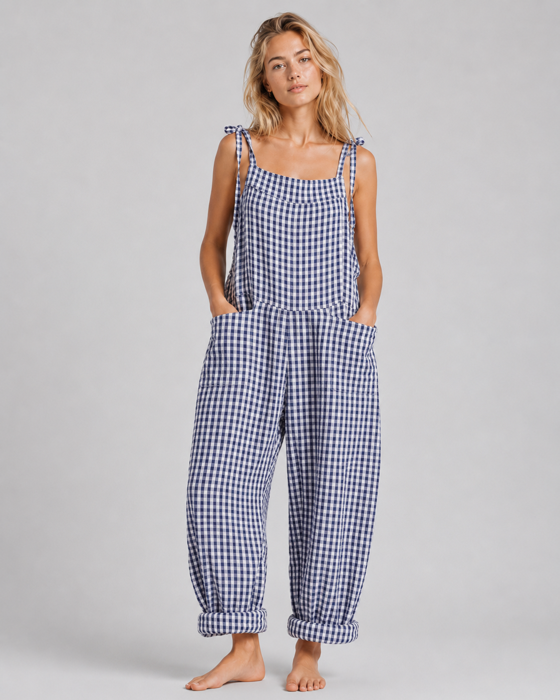 Salopette Femme Décontractée en Tissu Luxueux