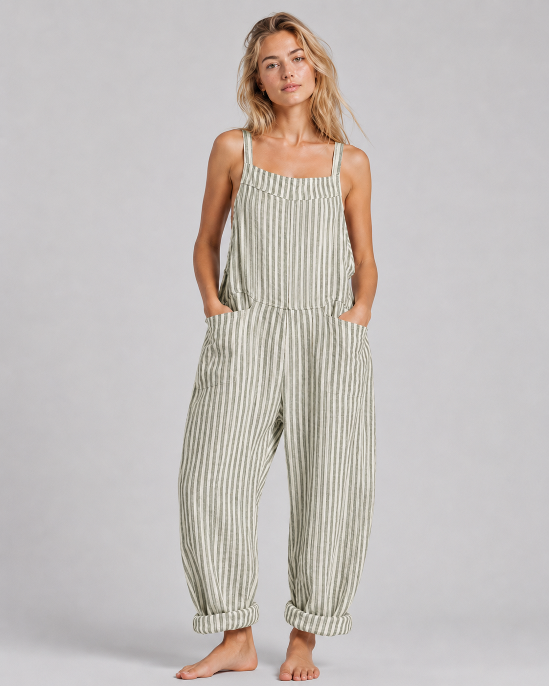Salopette Femme Décontractée en Tissu Luxueux