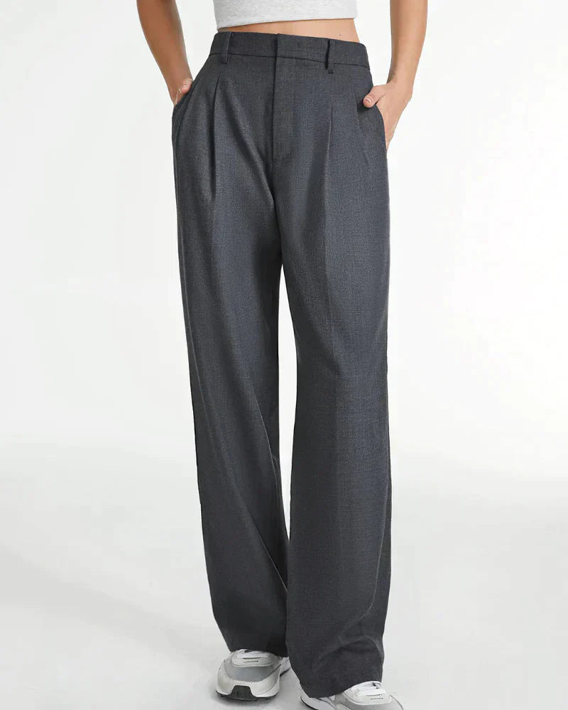 Variant image for Pantalon Fluide Femme Large en Polyester Élastique-46