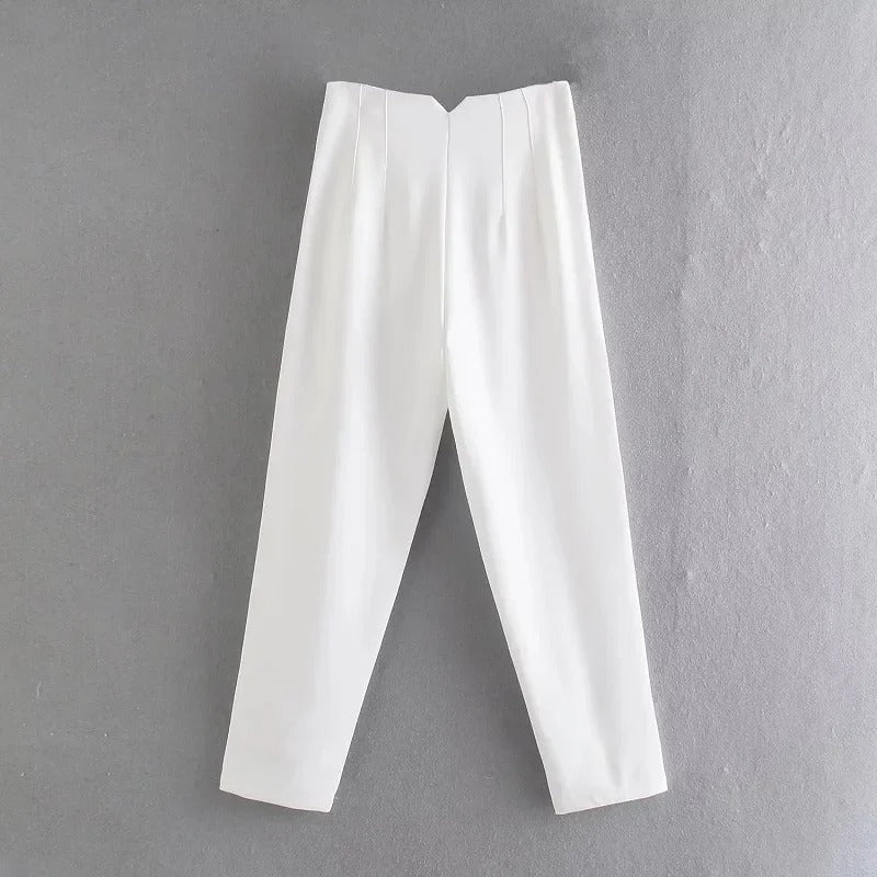 Pantalon taille haute pour femmes