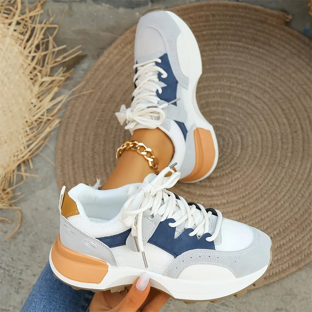 Baskets tendance color block pour femmes