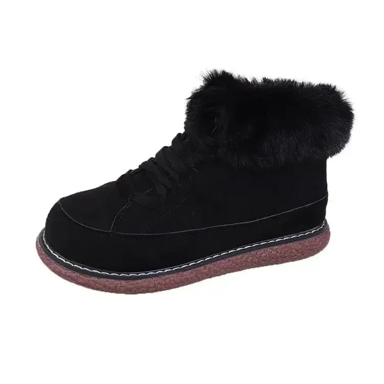 Bottines chaudes à lacets pour femmes