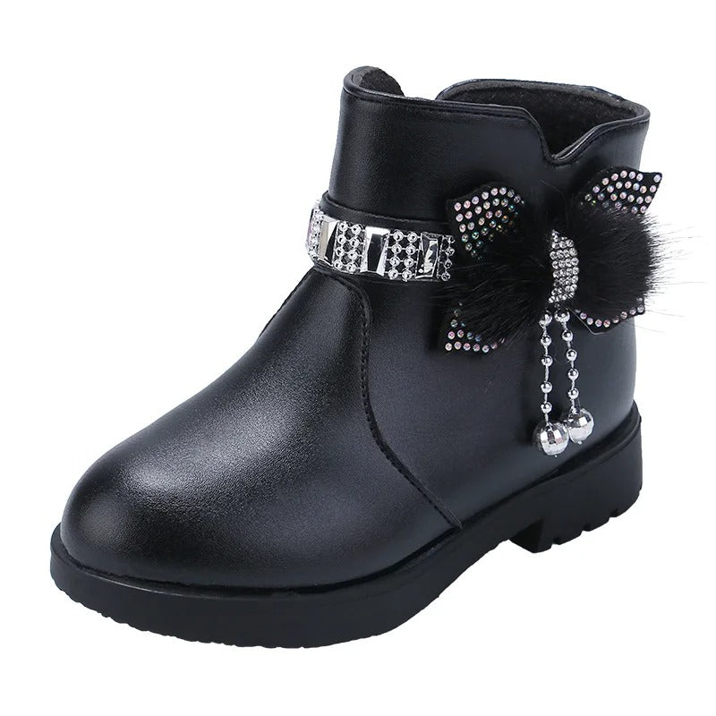 Bottes en cuir chaudes pour filles