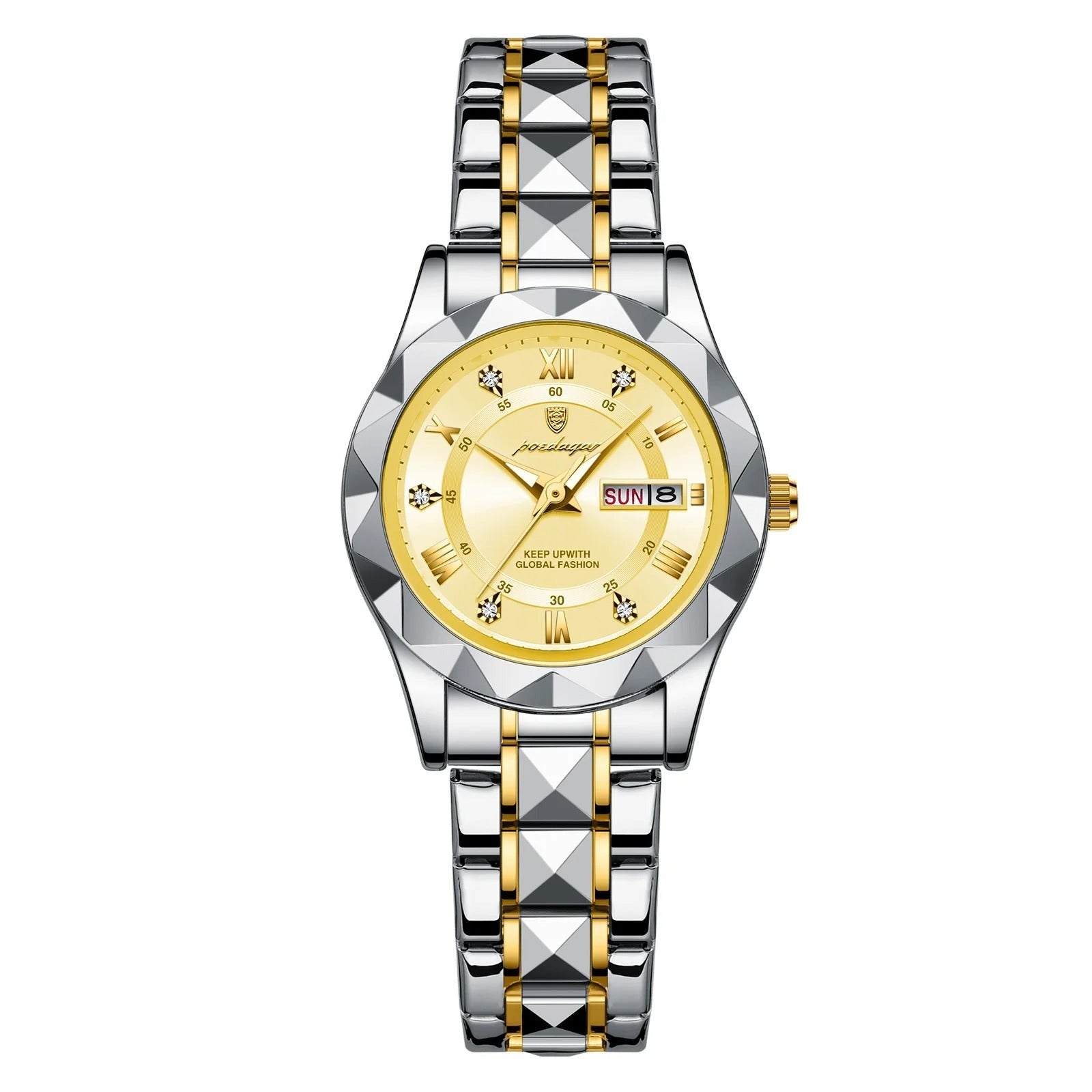 Montre de luxe en acier inoxydable pour femmes