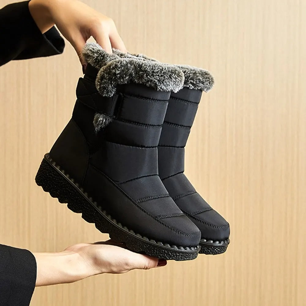 Bottines chaudes en fourrure de coton pour femmes