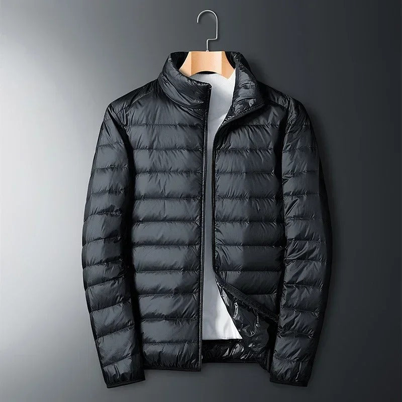 Veste en duvet de canard ultraléger blanche pour hommes