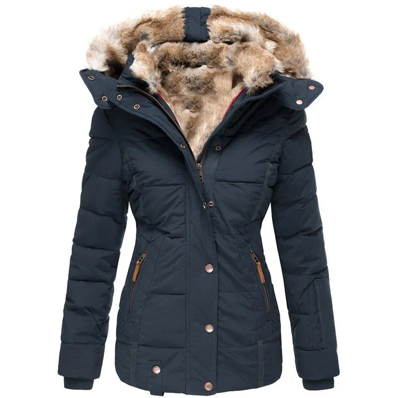 Veste chaude en coton matelassé pour femmes