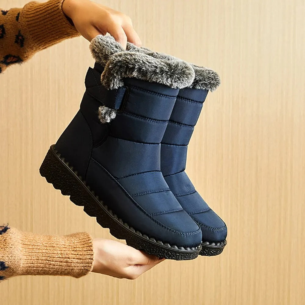 Bottines chaudes en fourrure de coton pour femmes