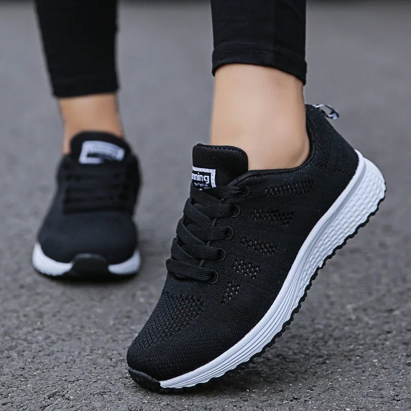 Chaussures plates en maille respirante pour femmes