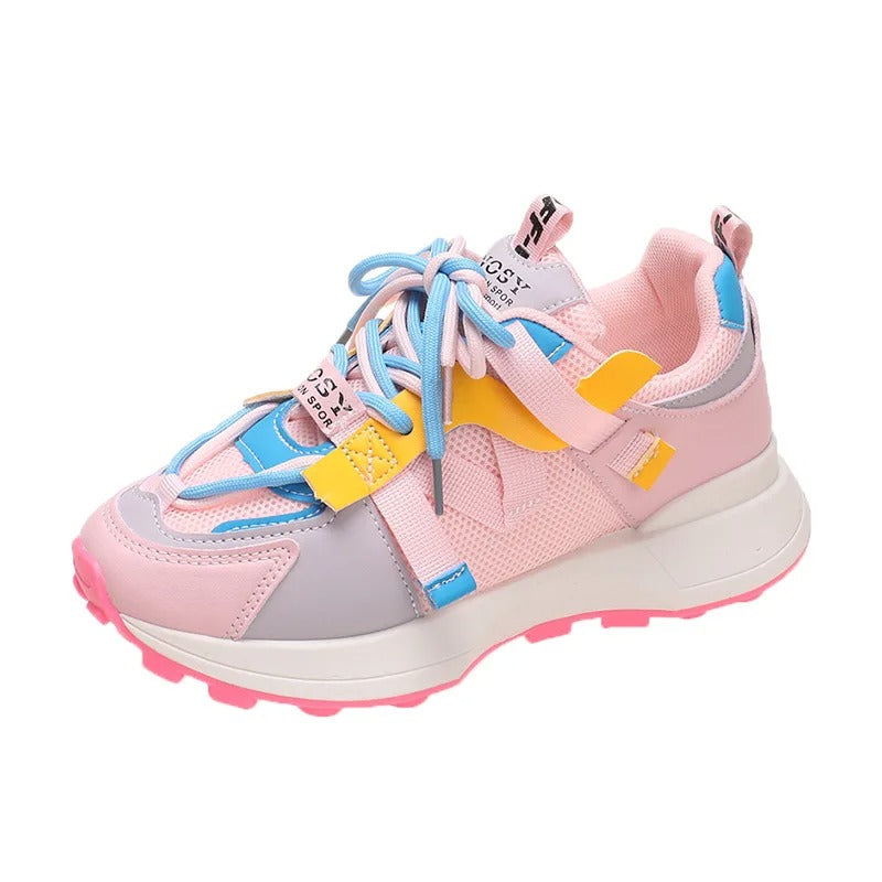 Baskets tendance color block pour femmes