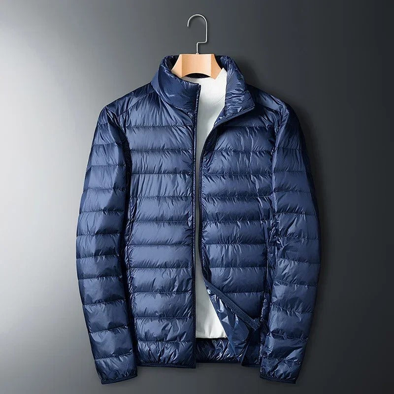 Veste en duvet de canard ultraléger blanche pour hommes