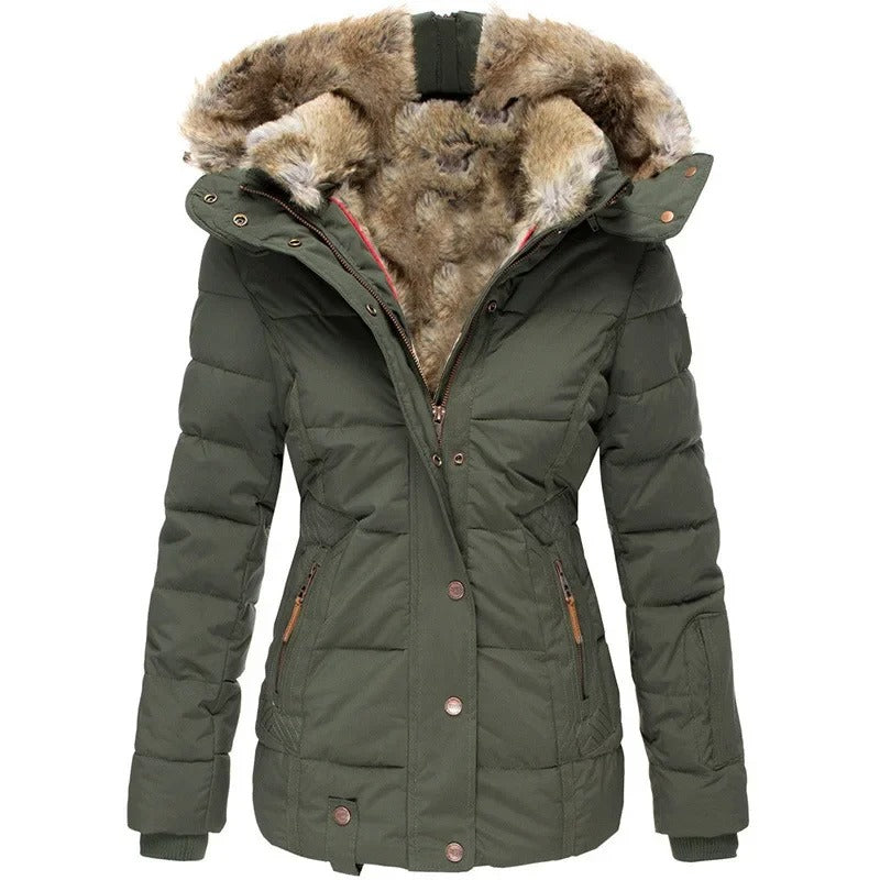 Veste chaude en coton matelassé pour femmes