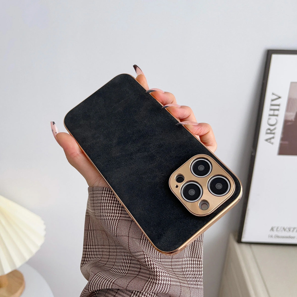 Étui de téléphone en cuir pour iPhone