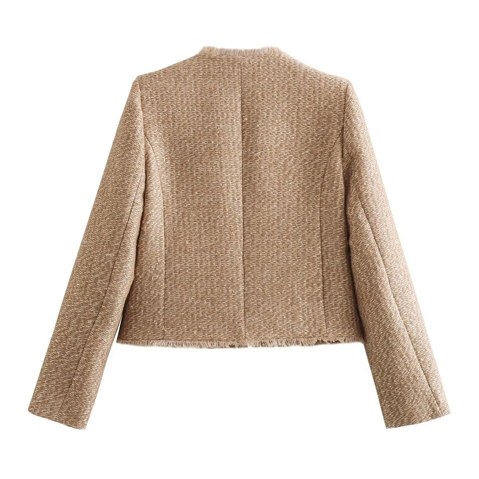 Veste courte en tweed pour femmes
