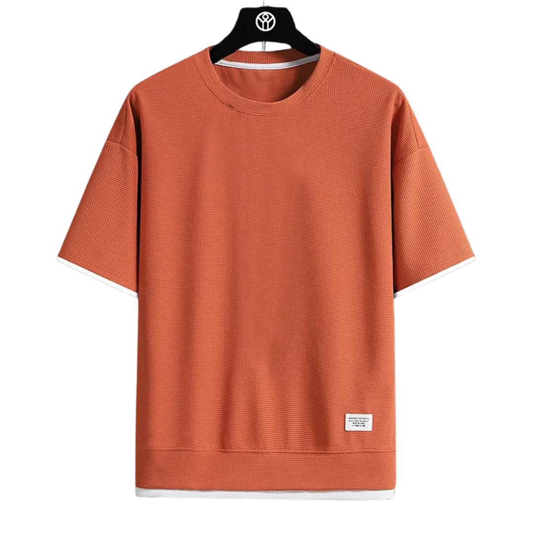 T-shirt gaufré premium pour hommes