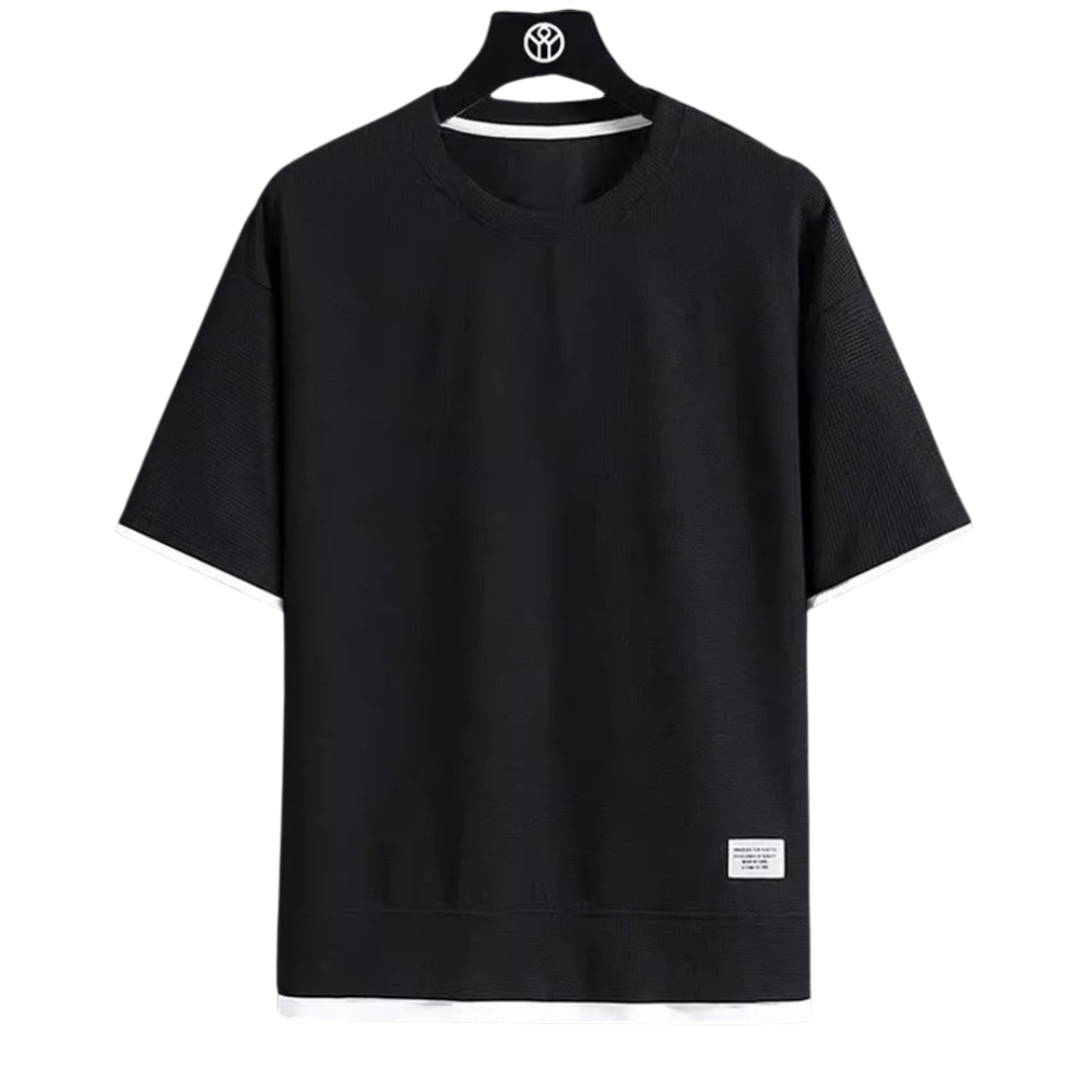 T-shirt gaufré premium pour hommes