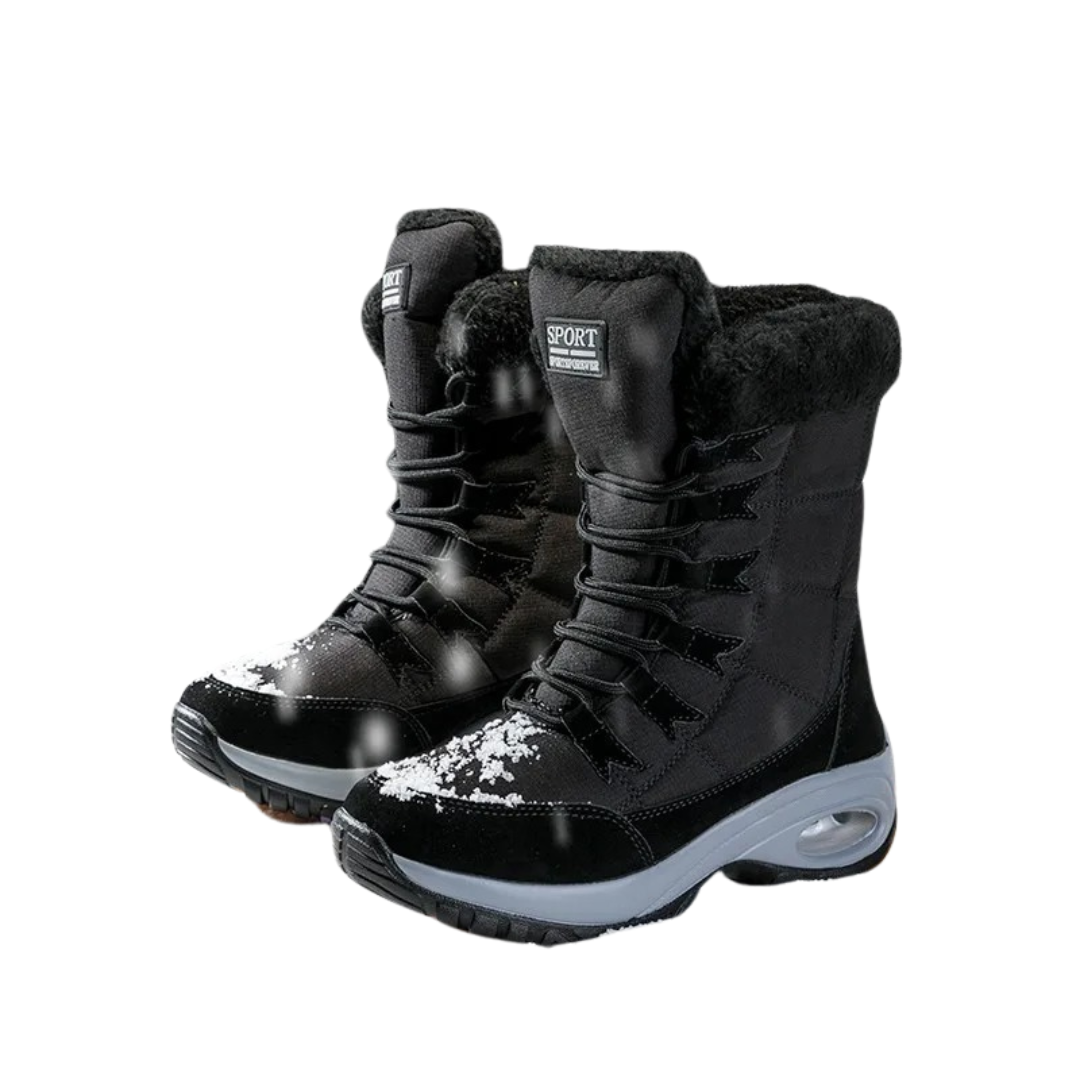 Bottes de neige imperméables à mi-mollet pour femmes