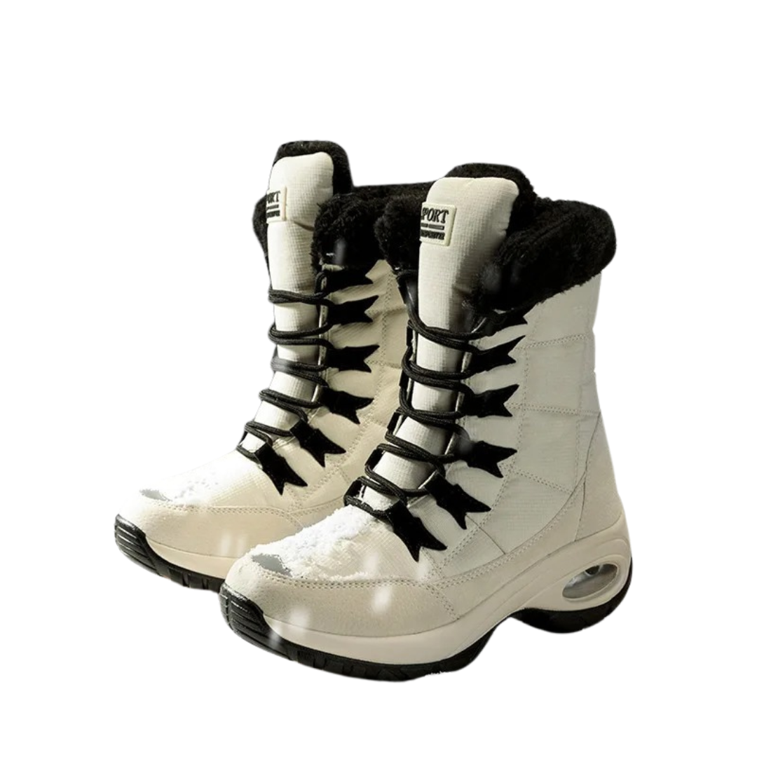 Bottes de neige imperméables à mi-mollet pour femmes