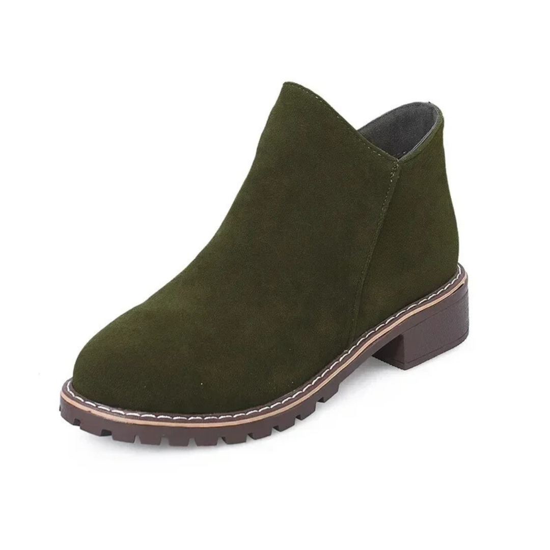Bottines en daim et cuir pour femmes