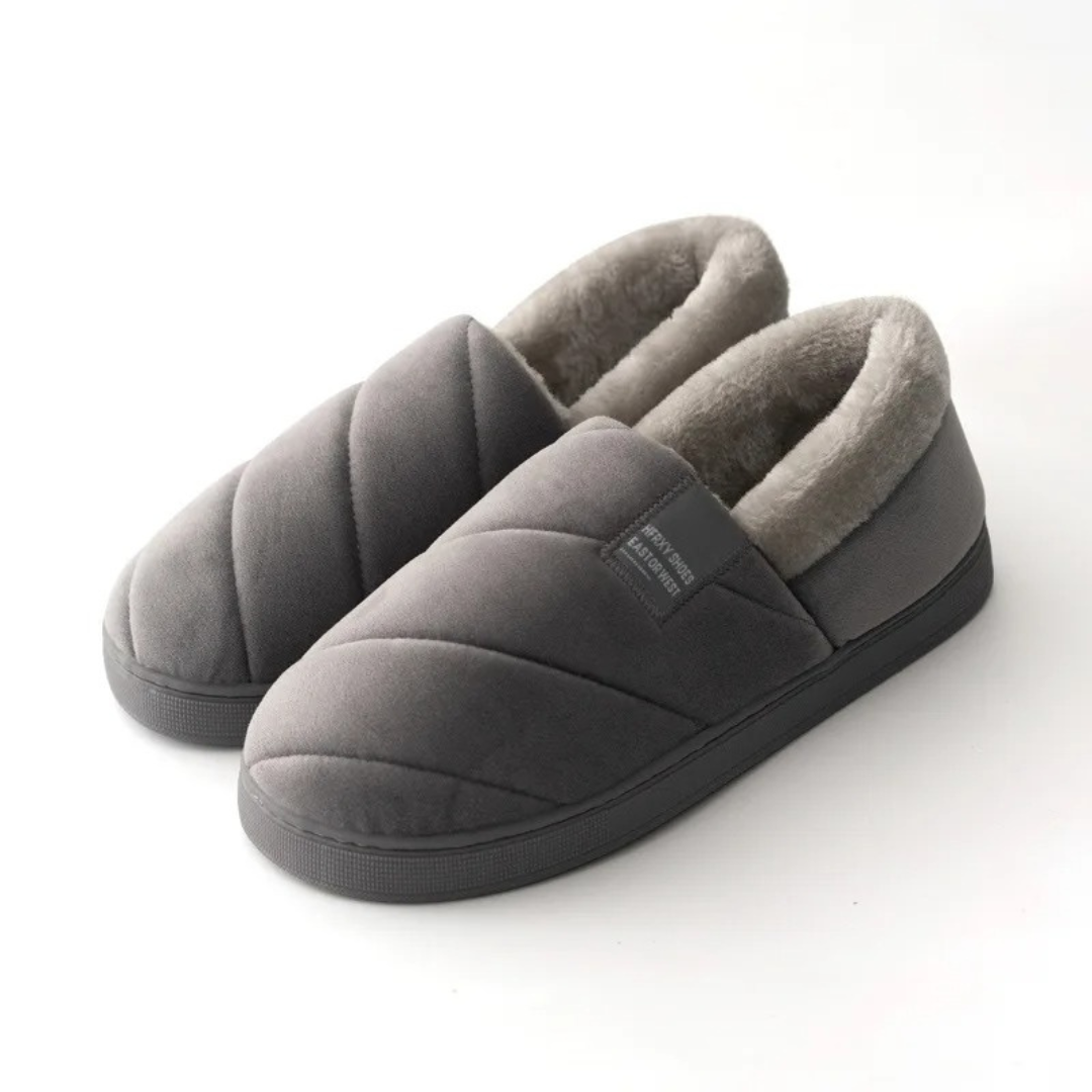 Chaussons en fourrure antidérapants pour hommes