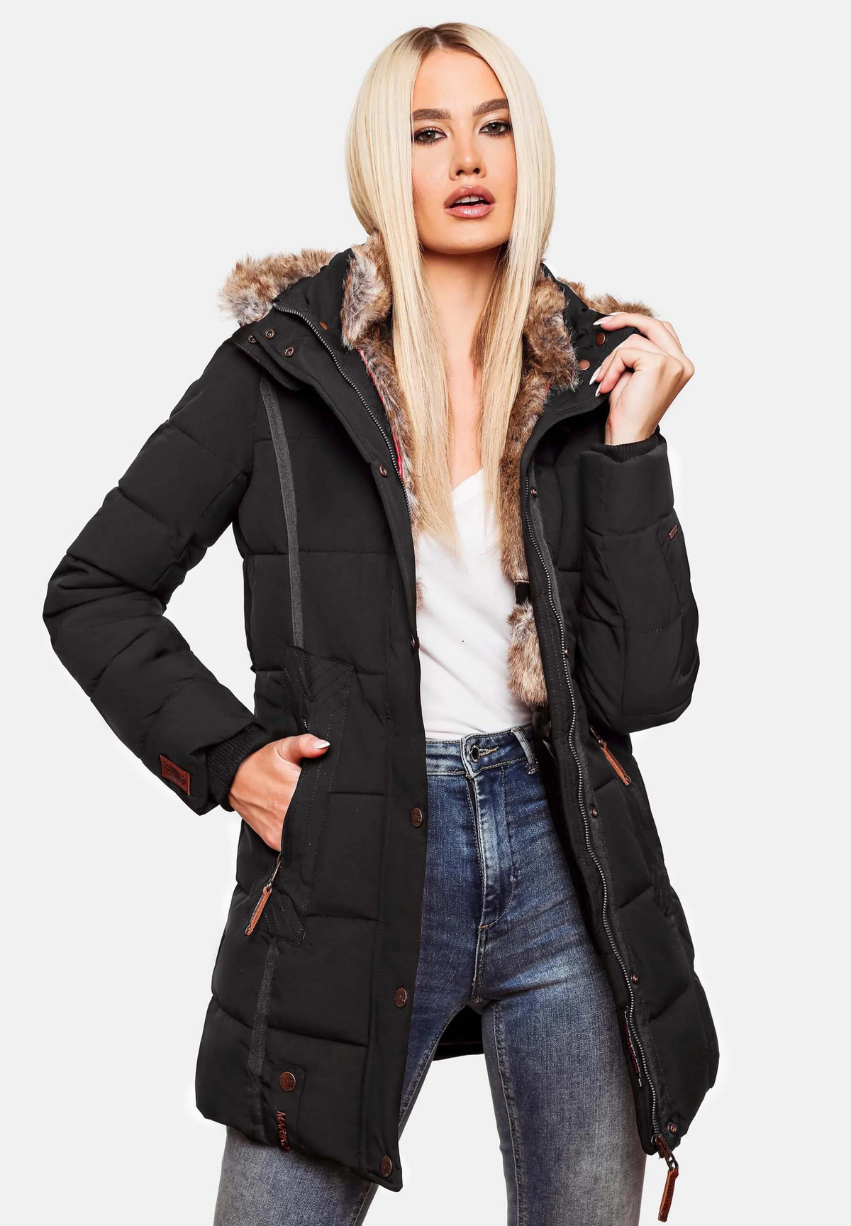 Veste chaude en coton matelassé pour femmes