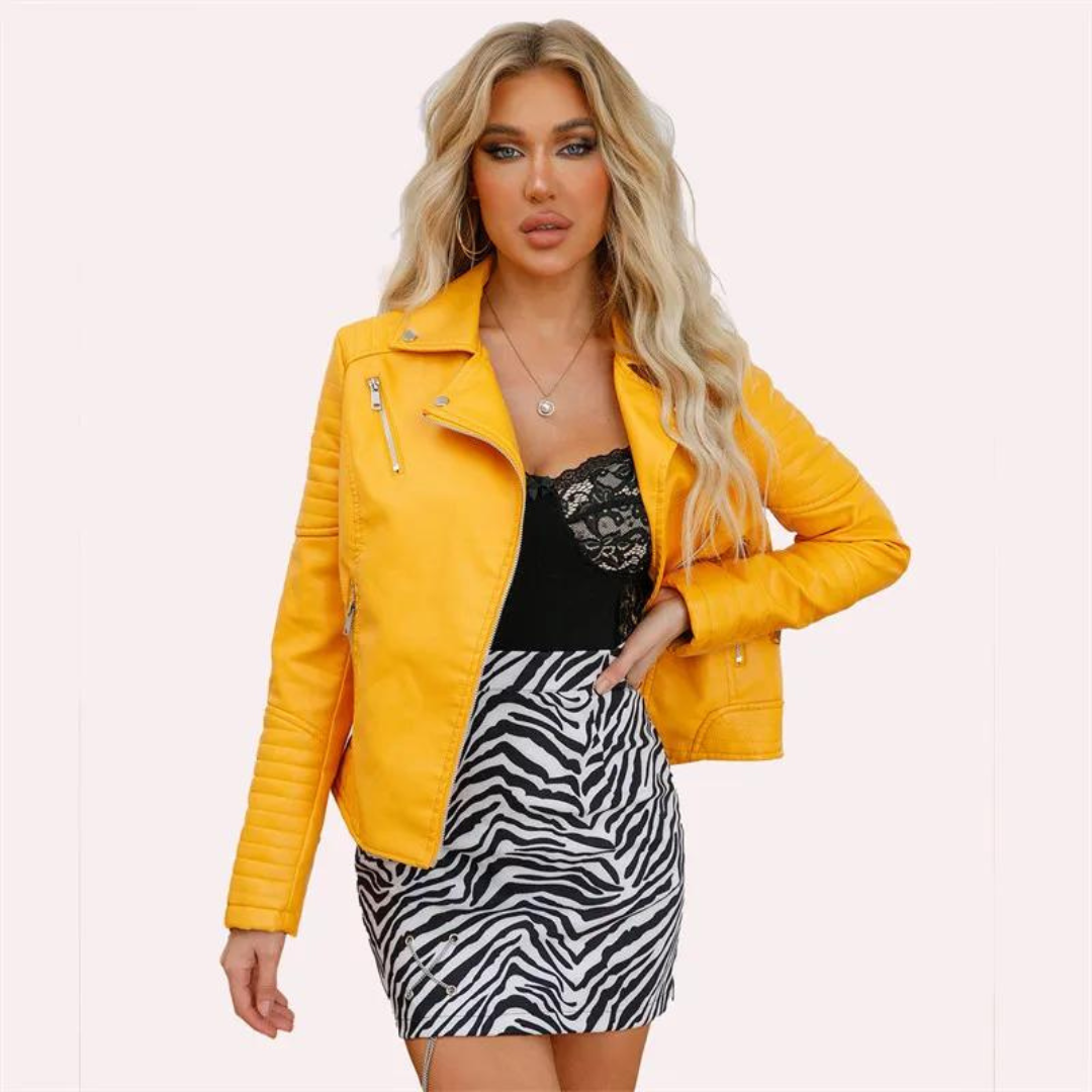 Veste en cuir pour femmes