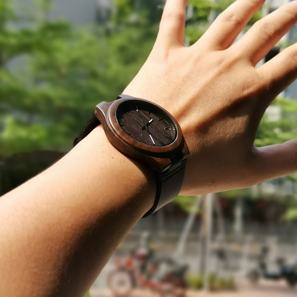 Tu seras toujours mon fils Montre en bois gravée