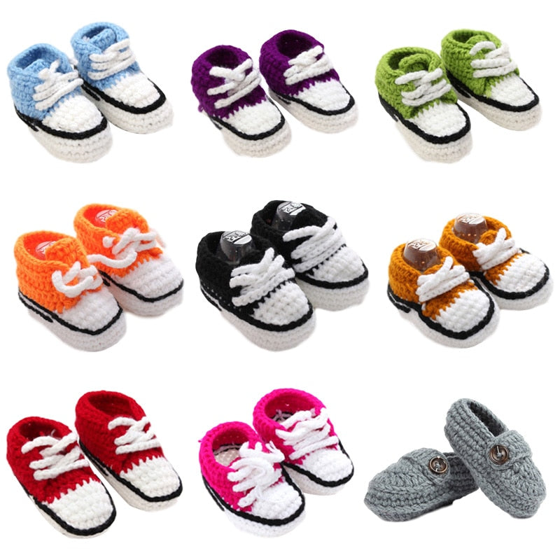 Chaussures à lacets en tricot
