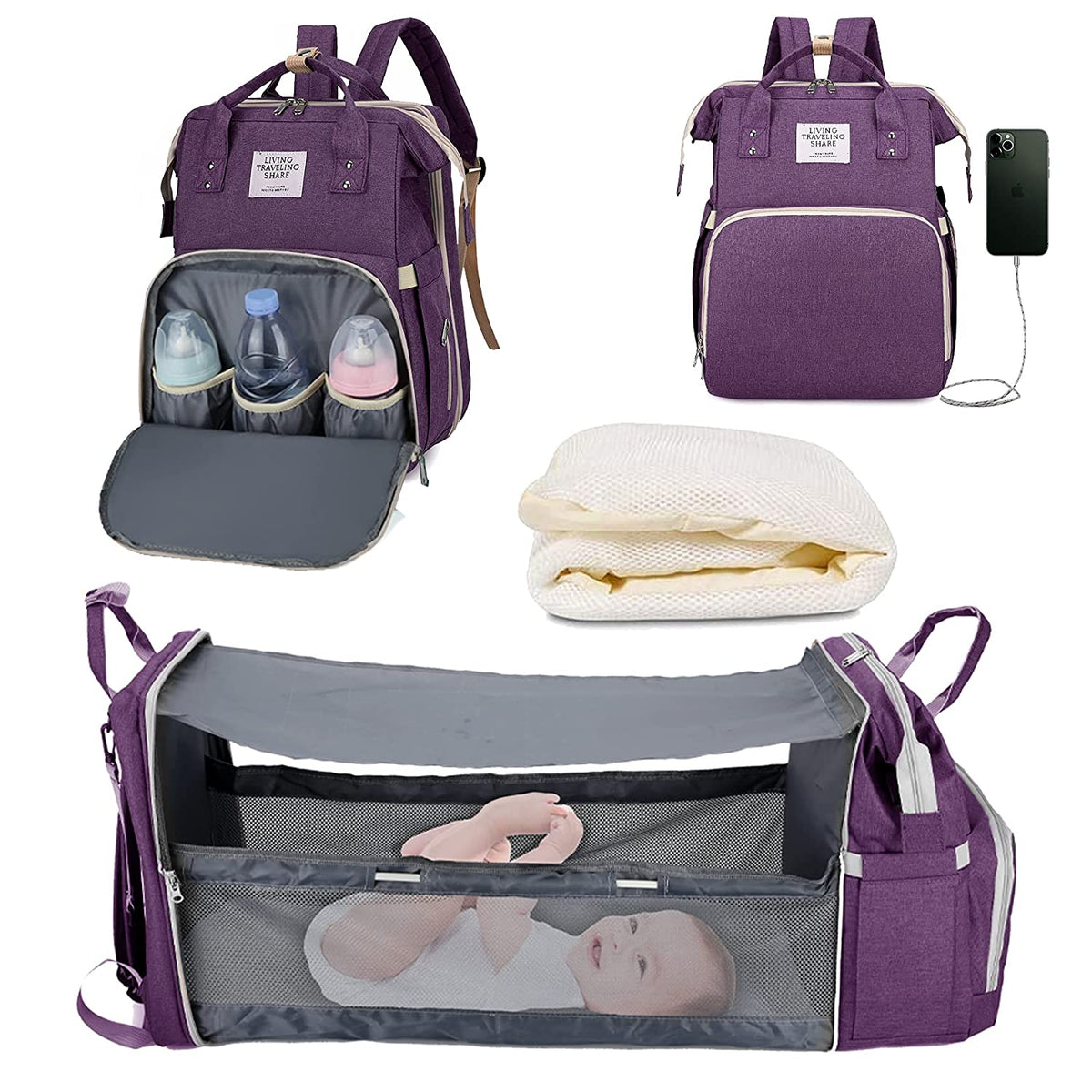 Luiertas de bébé 2-en-1
