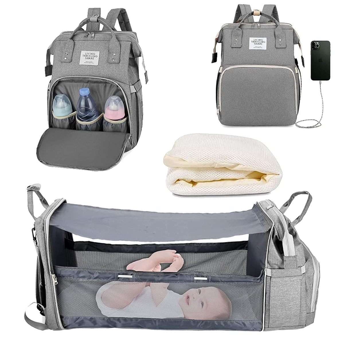 Luiertas de bébé 2-en-1