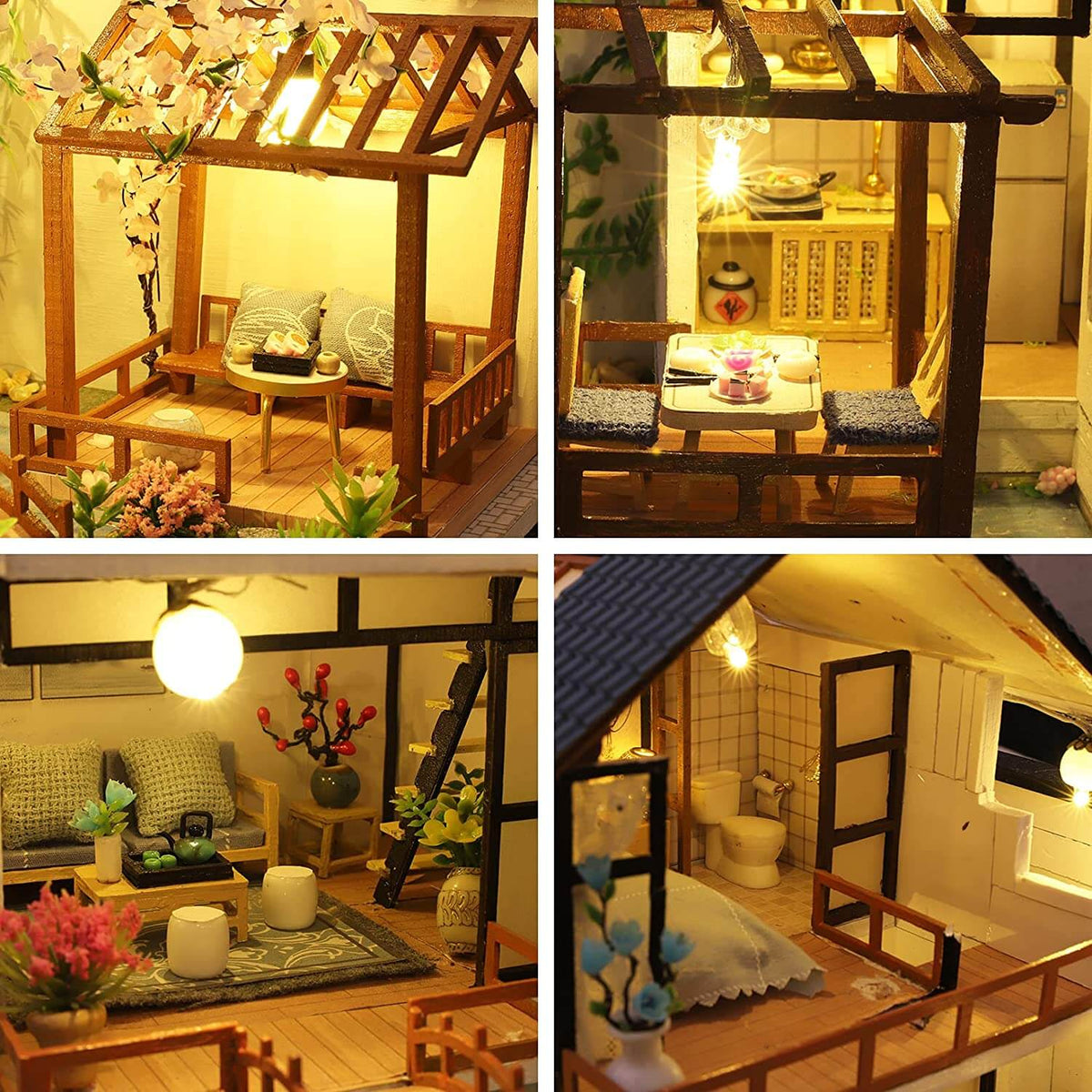 Kit de maison miniature en bois à monter soi-même