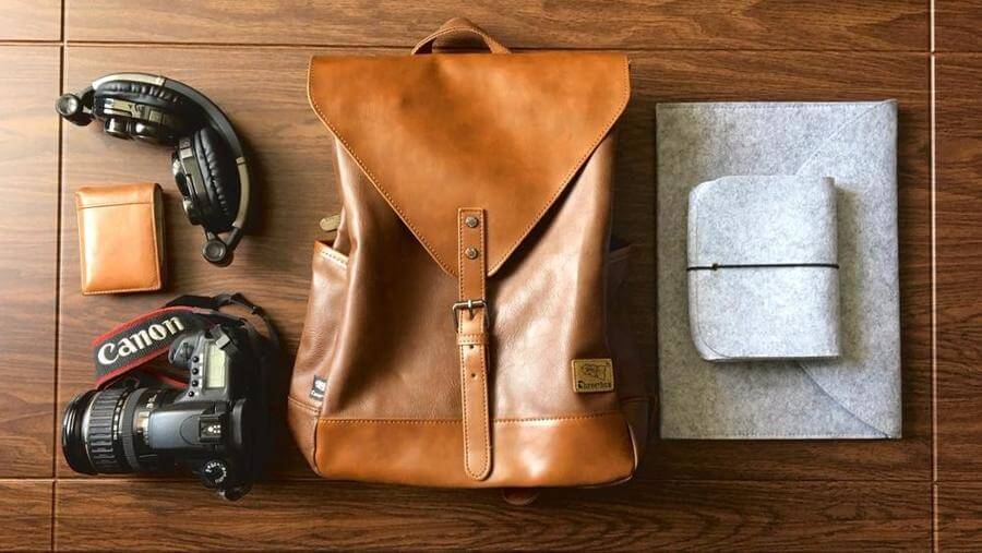 Sac à dos vintage en faux cuir