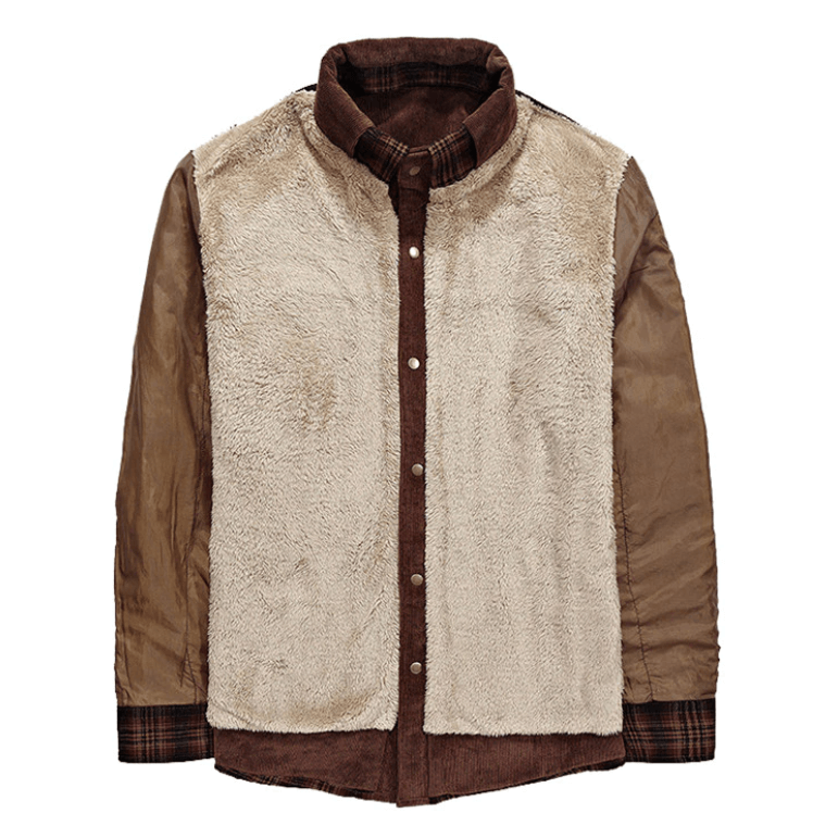 Veste d'hiver en flanelle à carreaux