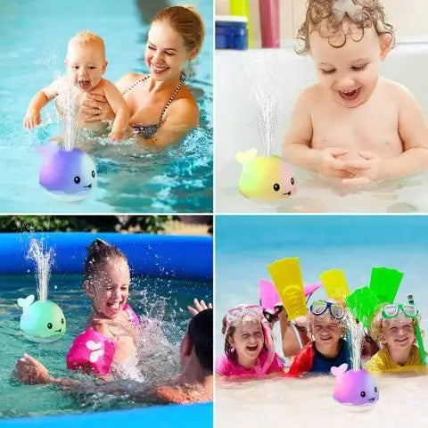 Jouets de bain baleine à jet d'eau